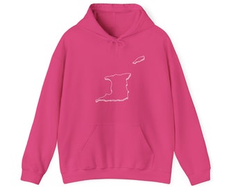 Trinidad Map Hoodie | Trinidad and Tobago Tee | Trini Hoodie | Caribbean Gift | Unisex Trini Tee | Trinidadian clothes | Trini Merch