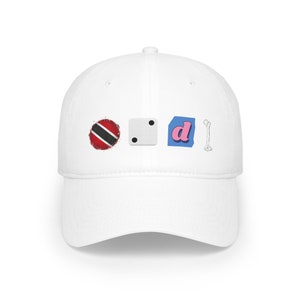 Trini 2 D Bone Low Profile Baseball Cap | Trinidad Mütze | Trini Geschenk | Karibik Hut | Lustige grafische Kappe von Trinidad und Tobago
