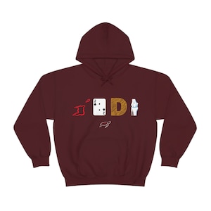 Trini 2 D Bone Heavy Blend Hooded Sweatshirt | Trini Hoodie | Caribbean Gift | Trinidad and Tobago Sweatshirt | Cool Trini Designs