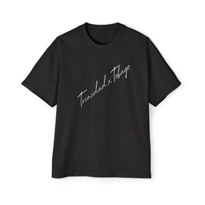 Trinidad and Tobago Cool Tee, Oversized Comfortable Tshirt, Caribbean Island Vibes Shirt, Guyana Souvenir Top, Big Loose Fit Men's Clothing, image 1