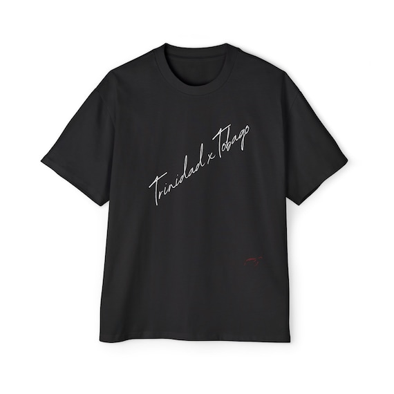 Trinidad and Tobago Cool Tee, Oversized Comfortable Tshirt, Caribbean Island Vibes Shirt, Guyana Souvenir Top, Big Loose Fit Men's Clothing,