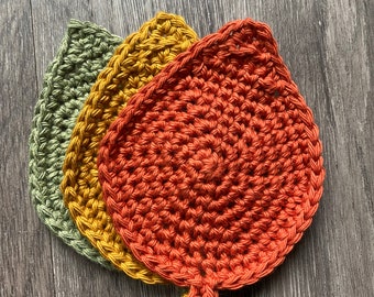 Crocheted Leaf Coasters