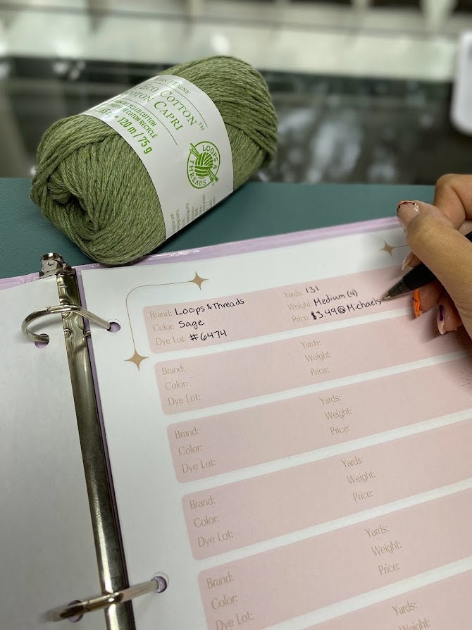 Printable Yarn Catalog Etsy