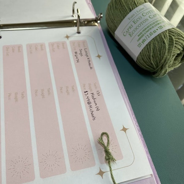 Printable Yarn Catalog