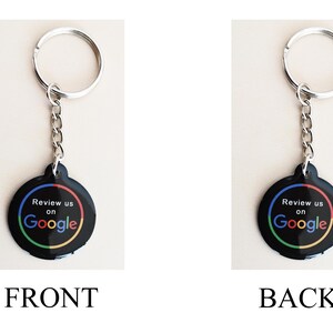 NFC Google Review Keychain White Black | Boost Your Google Reviews ...