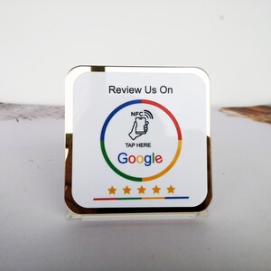 NFC Google Review Keychain White Black | Boost Your Google Reviews ...