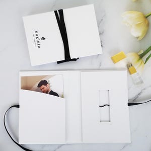 5pcs Free personalized  4х6"  5x7"  Photo Box for prints and USB , Packing for photos, Ribbon Wedding Photo Box , USB case folder album box