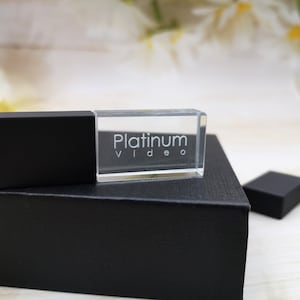 10PCS Custom Crystal Glass USB Flash Drive,Personalized USB 3.0 pen drive, 16GB 64GB photography usb stick, Rose Silver Gold Black Gift USB image 8