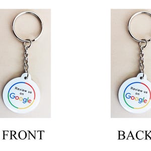 NFC Google Review Keychain White Black | Boost Your Google Reviews ...