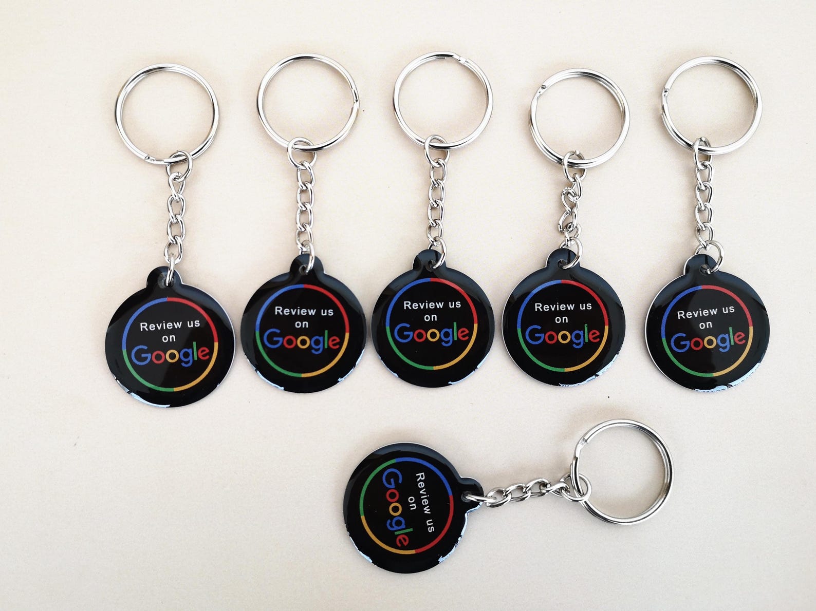 NFC Google Review Keychain White Black | Boost Your Google Reviews ...