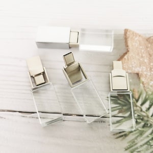 Clé USB C en verre cristal de type C | Clé USB 3.1 | Clé USB photo 16 Go 32 Go 64 Go 128 Go | USB cadeau de mariage