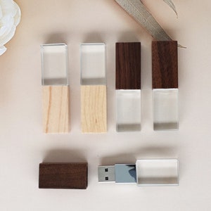 10PCS Free Custom logo Wooden Crystal Glass USB Flash Drive,Personalized USB 3.0 pen drive,  photography usb stick, Wedding Gift USB