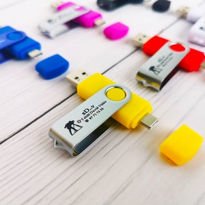 10PCS Free Logo Type-C  Plastic colorful USB C Flash Drive  | 16GB 32GB 64GB 128GB photography usb stick | Wedding Gift USB