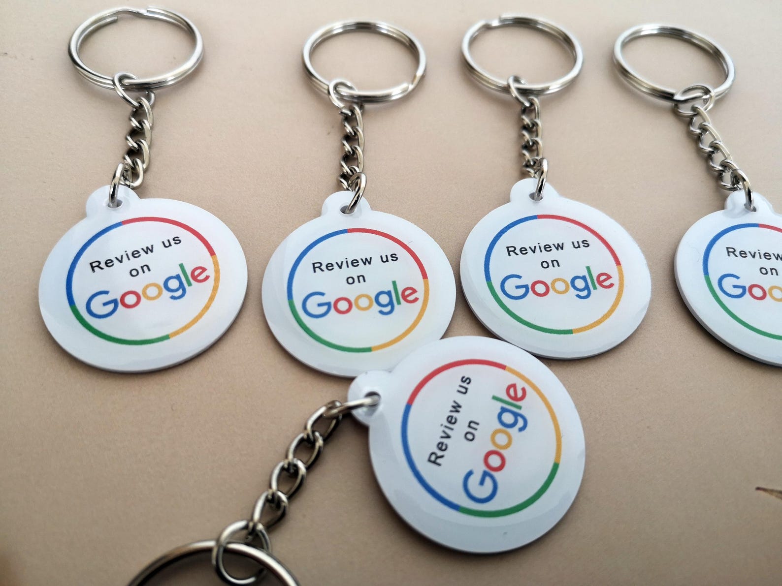 NFC Google Review Keychain White Black | Boost Your Google Reviews ...