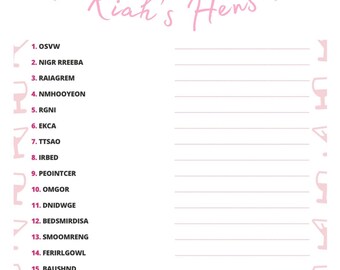 Bridal Shower Printable Games Personalised - Etsy