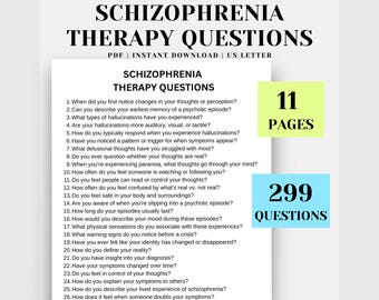 Schizophrenia Therapy Questions, Mental Health Support (PDF)