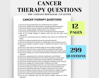 299 Cancer Therapy Questions | Printable Mental Health Tool (PDF)