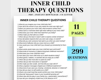 Inner Child Therapy Questions, Trauma Healing Journal (PDF)