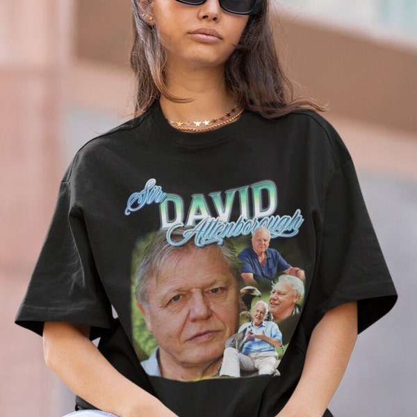 DAVID ATTENBOROUGH Tshirt | David Attenborough Homage T-shirt Shirt Sweatshirt Tee Sweatshirt Funny Vintage Retro 90's