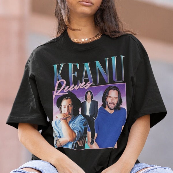 KENAU REEVES T-SHIRT | Kenau Reeves Hommage T-shirt Shirt Sweatshirt Tee Sweatshirt Grappige Vintage Retro 90's