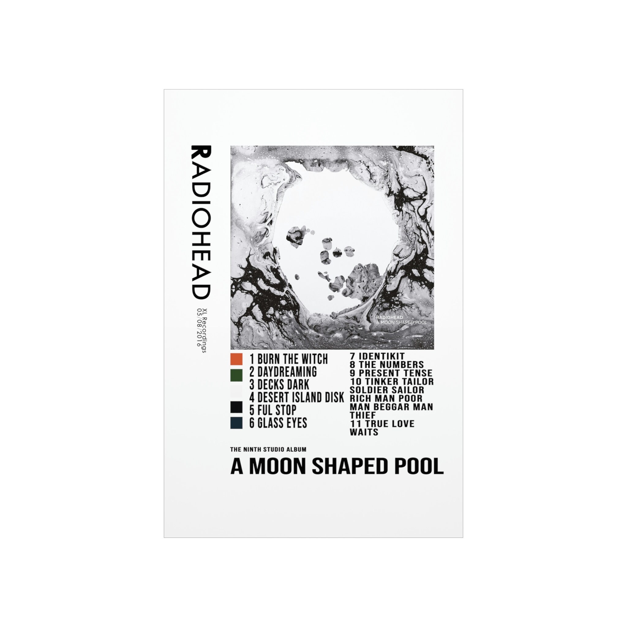Music Album Poster A Moon Shaped Pool Premium Matte Vertical Posters Etsy