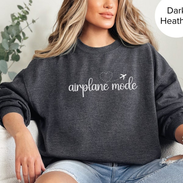Airplane Mode Sweatshirt, Travel Shirt, Vacation Shirt, Airplane Shirt, Gift for Traveler, Airplane Mode, Vacay Mode Crewneck, Pilot Shirt