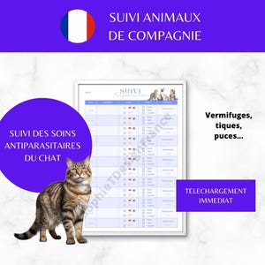 Suivi antiparasitaire pour chats – PDF imprimable