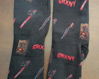Evil Dead Cushioned Socks | Groovy Dead | Halloween Horror Fan Gift
