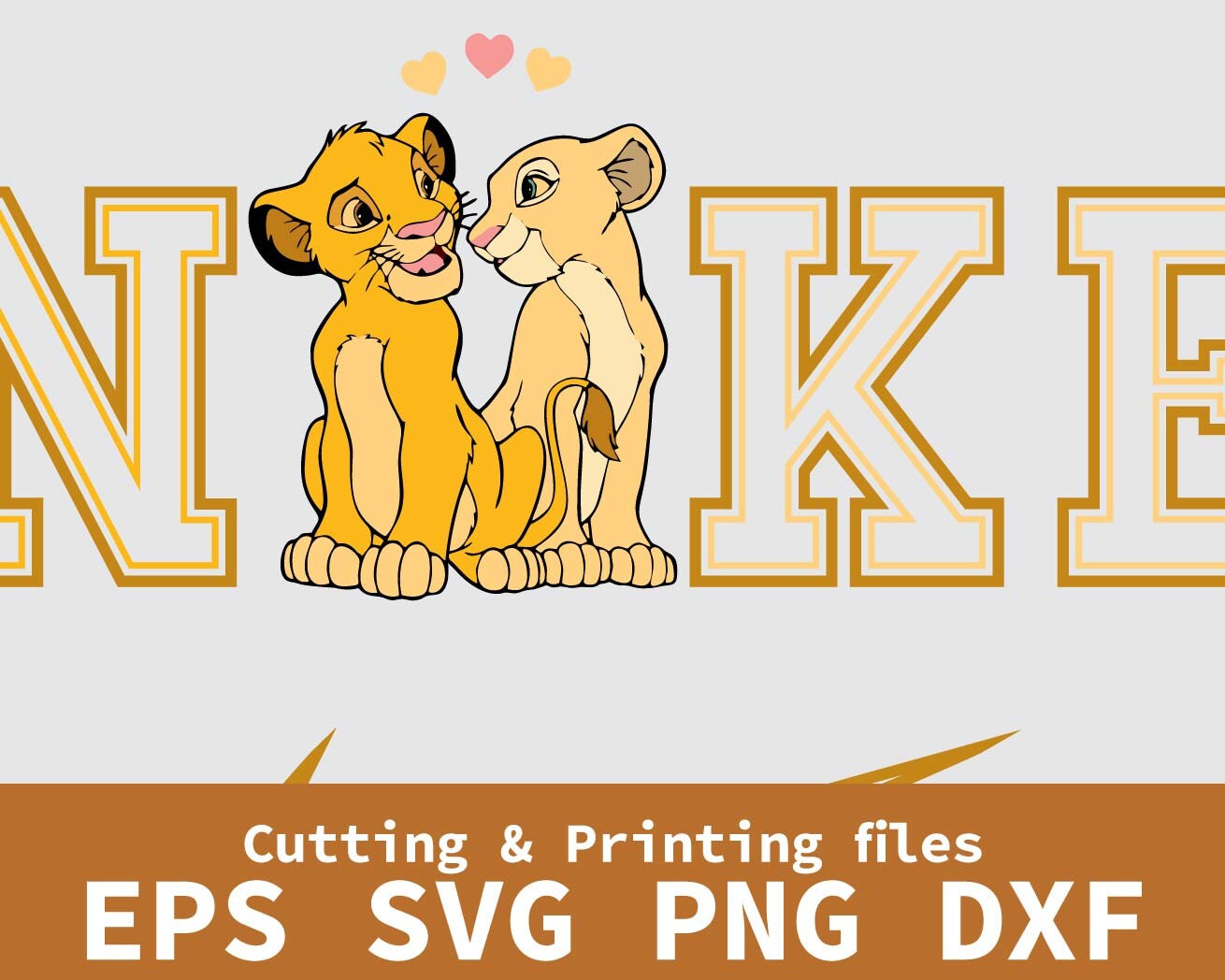 Simba Love Lion King Cartoon Dxf Svg EPSPNG Clipart Etsy Ireland