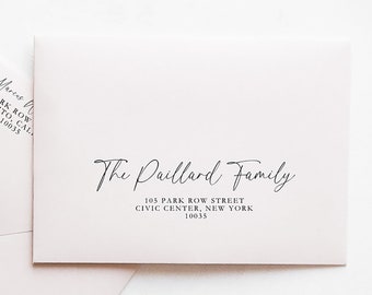 Minimalist Printable Envelope Address and Return Template Modern Wedding Envelope Address Envelope Address label Editable Address label A7