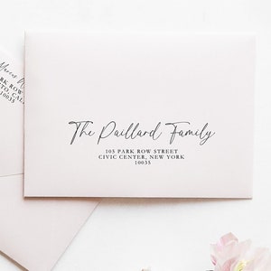 Minimalist Printable Envelope Address and Return Template Modern Wedding Envelope Address Envelope Address label Editable Address label A7