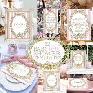 Baby Shower Invitation, French Bakery Theme, Afternoon Tea Baby Shower Template | FB01BSPW