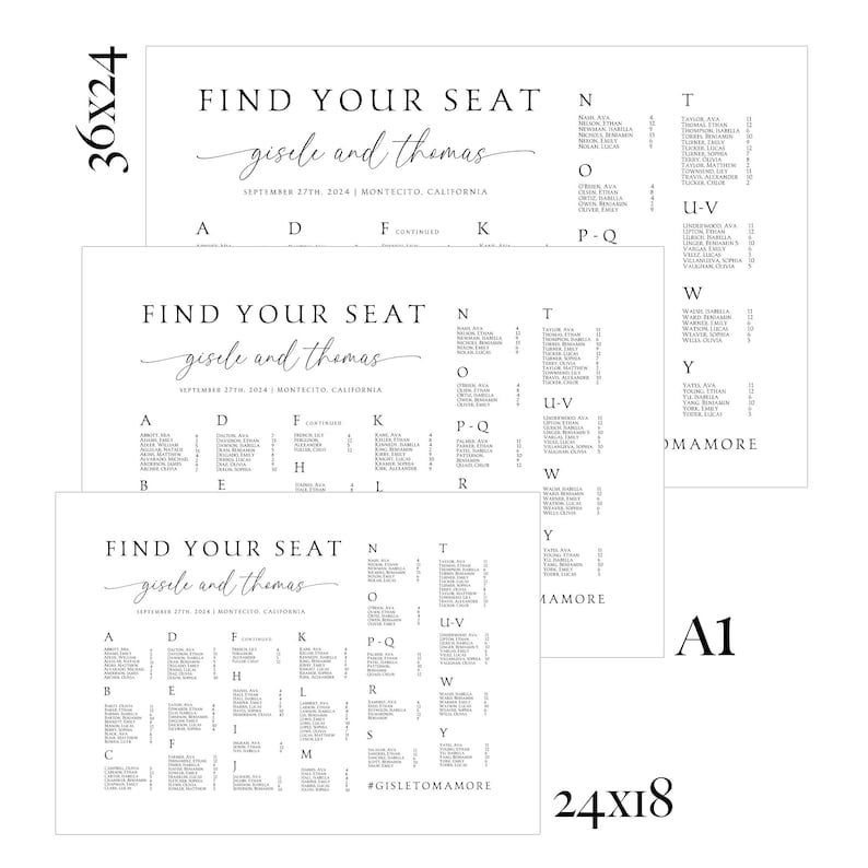 Seating Letters Alphabetical Seating Chart Template Download Minimalist Seating ...