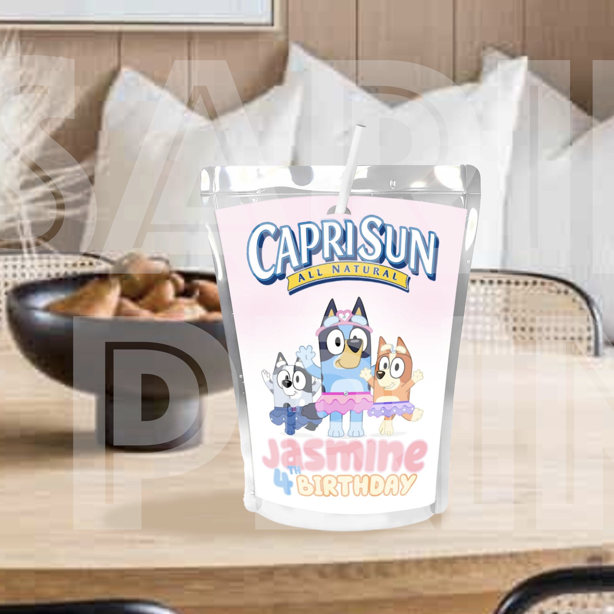 Alphabet lore Birthday Capri Sun Customizable Template DIY