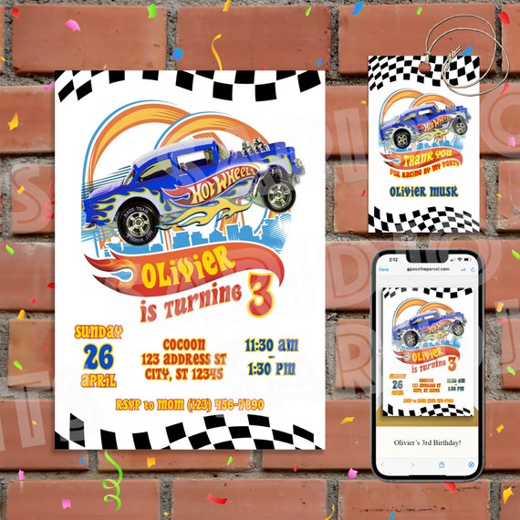 Hotwheels Employees birthday card（Hot Wheels Racing