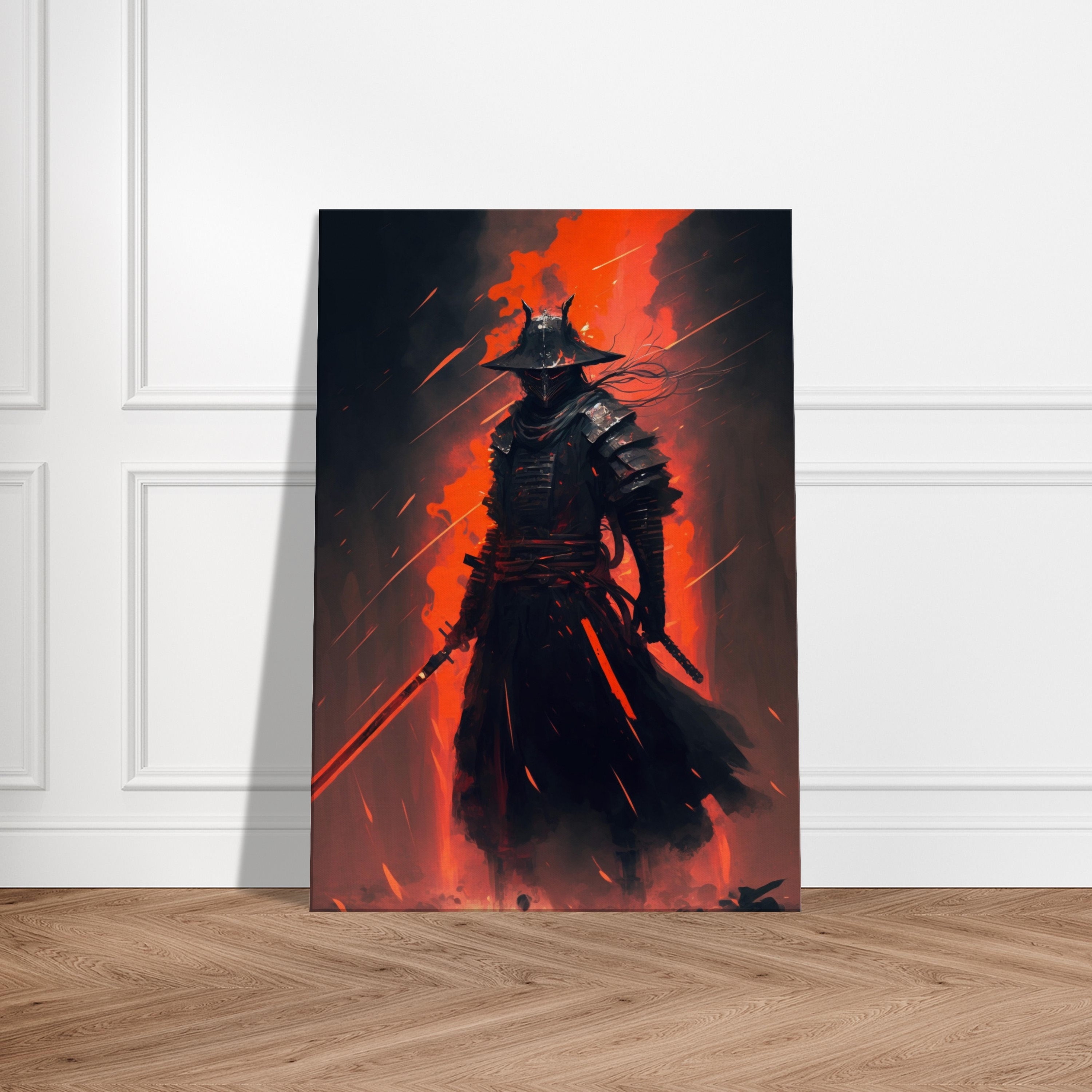 Futuristic Samurai Canvas Art: Sci-fi Lava Warrior Home Decor - Etsy