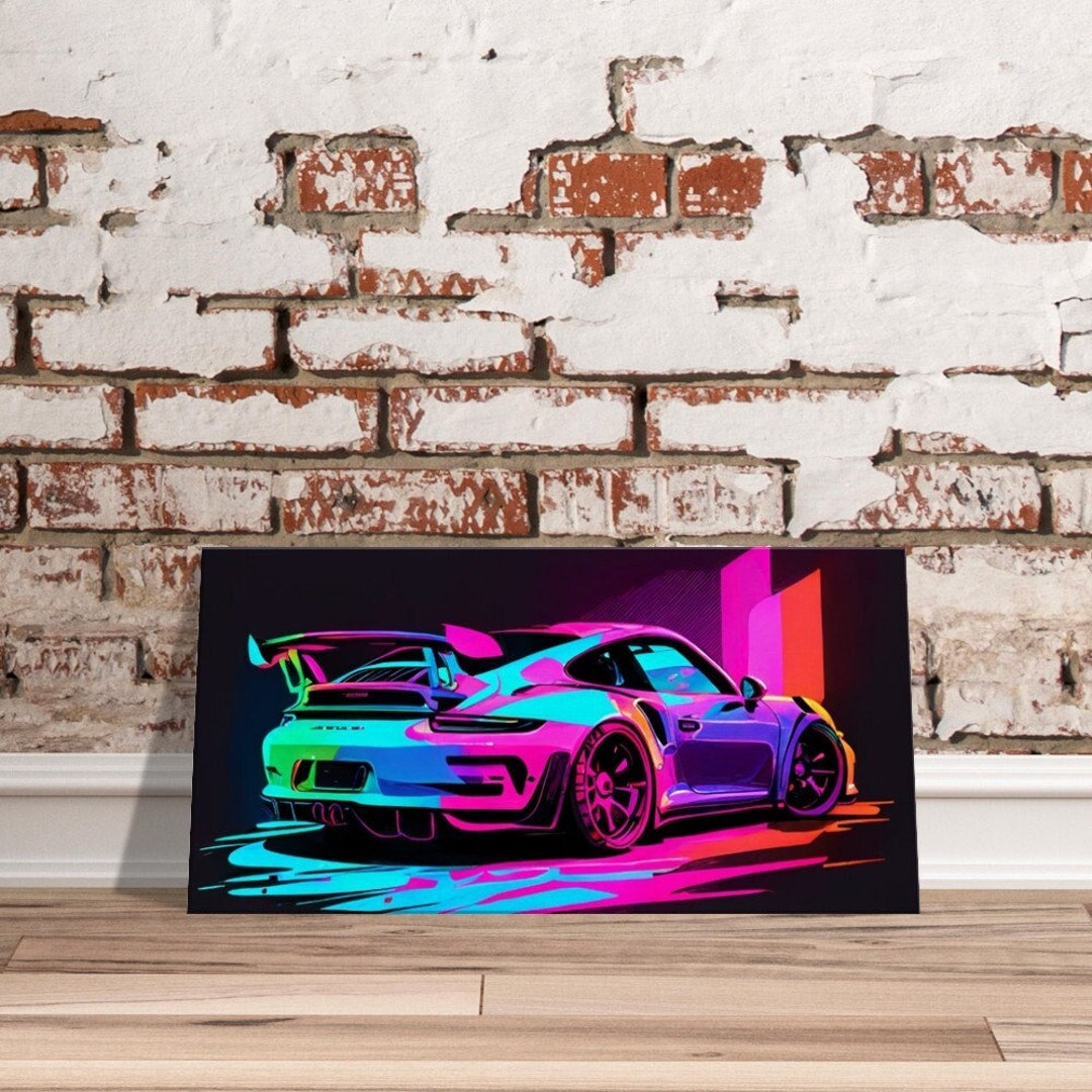 Porsche 911 GT3 RS Skate Deck Wall Art - Purple main image 1