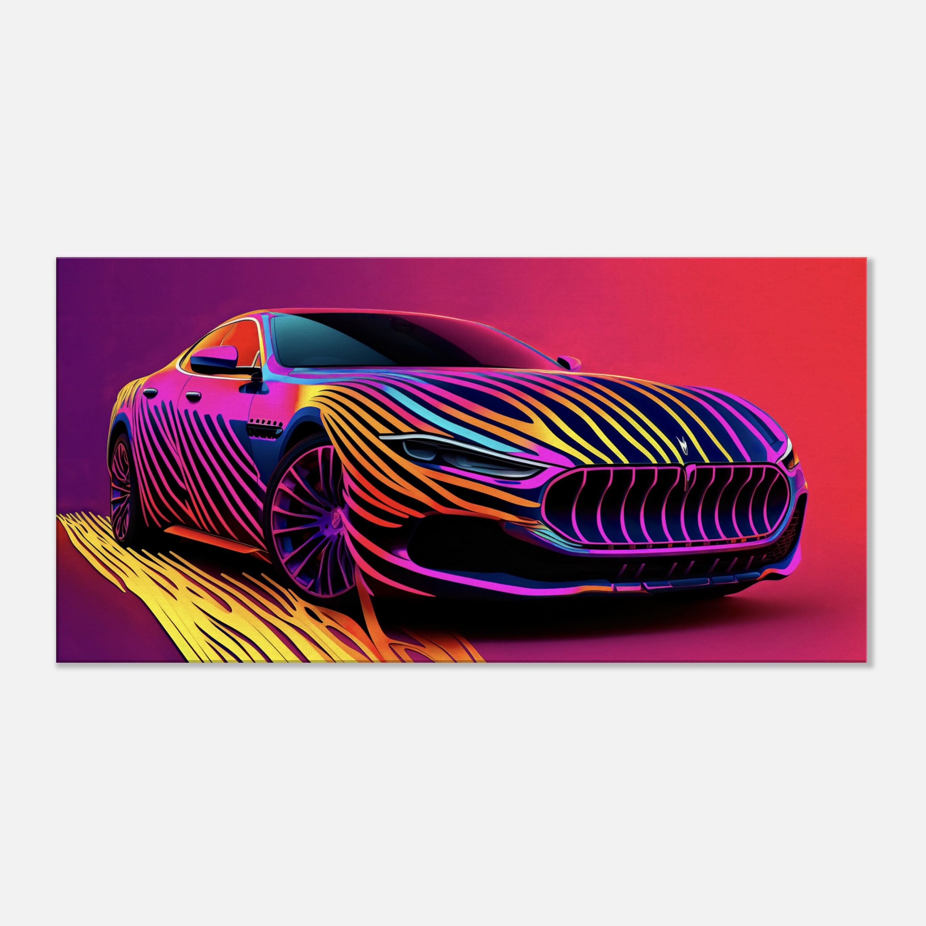 Maserati MC20 Canvas Art: Neon Abstract Car Enthusiast Decor - Etsy