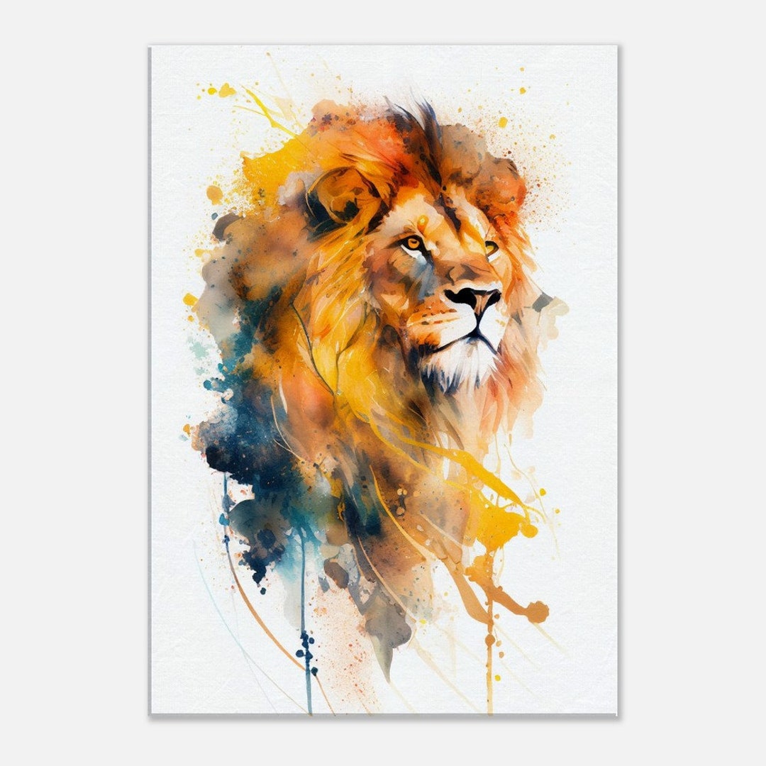 Watercolor Lion Art Print King Of The Jungle Canvas Etsy watercolor-lion-art-print-king-of-the-jungle-canvas-etsy