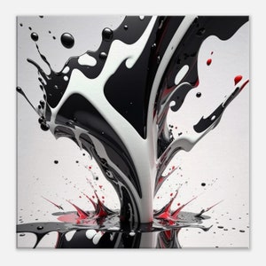 Artisanal Photorealistic Canvas Artwork, Abstract Ink Eruption, Marble Fusion, Impeccable Detail - Distinctive Home Adornment