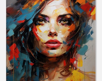 Abstrakte Frauen Gesicht Leinwanddruck