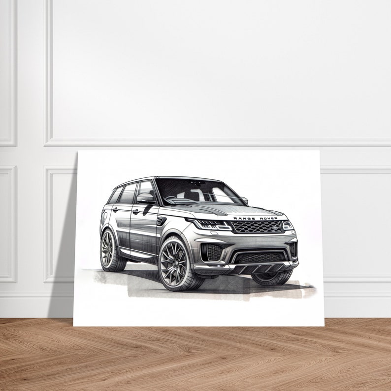 Blue Range Rover Drawing Range Rover Sport Print: Grayscale Pencil Sketch, Luxury SUV Art - Etsy