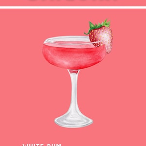 Straberry Daiquiri Drink Poster