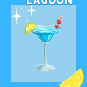 Blue Lagoon Drink Poster