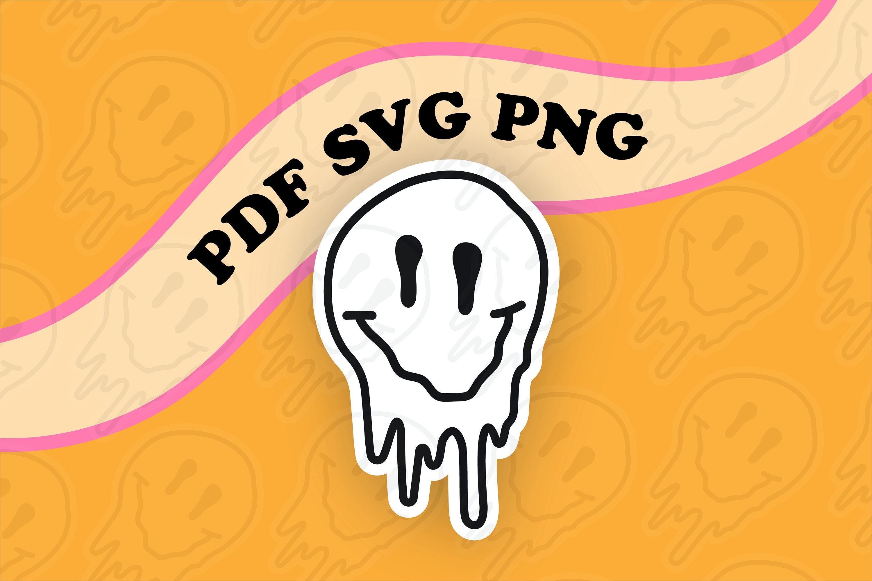 Drippy Smiley Face Smiley Trippy Smiley Face Groovy Smiley Etsy