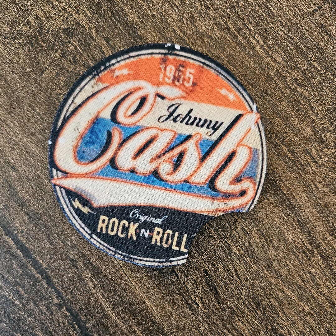Johnny Cash Sign Absorbing Car Coaster Etsy