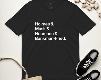 Holmes, Musk, Neumann, Bankman-Fried camiseta de fundadores notables