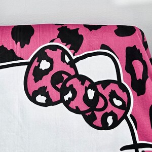 Hello Kitty Leopard Print Super Plush Extra Soft Micro-fleece Blanket ...