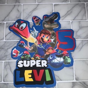 Personalized Mario Odyssey Cake Topper