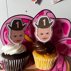 Personalized Face Cupcake Topper